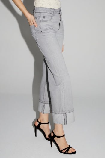 Trouser Denim Kate Straight Light Grey |سروال Denim Straight - Maison Clad