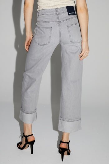 Trouser Denim Kate Straight Light Grey |سروال Denim Straight - Maison Clad