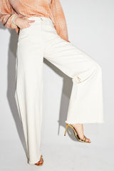 Trouser Denim Swiggy Palazzo Off White |سروال Denim Palazzo Off White - Maison Clad