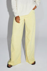 Trouser Denim Swiggy Palazzo Yellow |سروال Denim Palazzo Yellow - Maison Clad