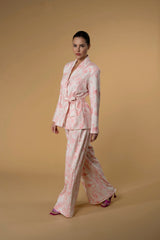 Trouser Jackomo Lace Jouy Light Pink Knitwear|سروال Lace Jouy Knitwear - Maison Clad