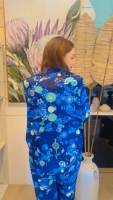 Trouser Jackomo Lace Jouy Navy|سروال Lace Jouy - Maison Clad