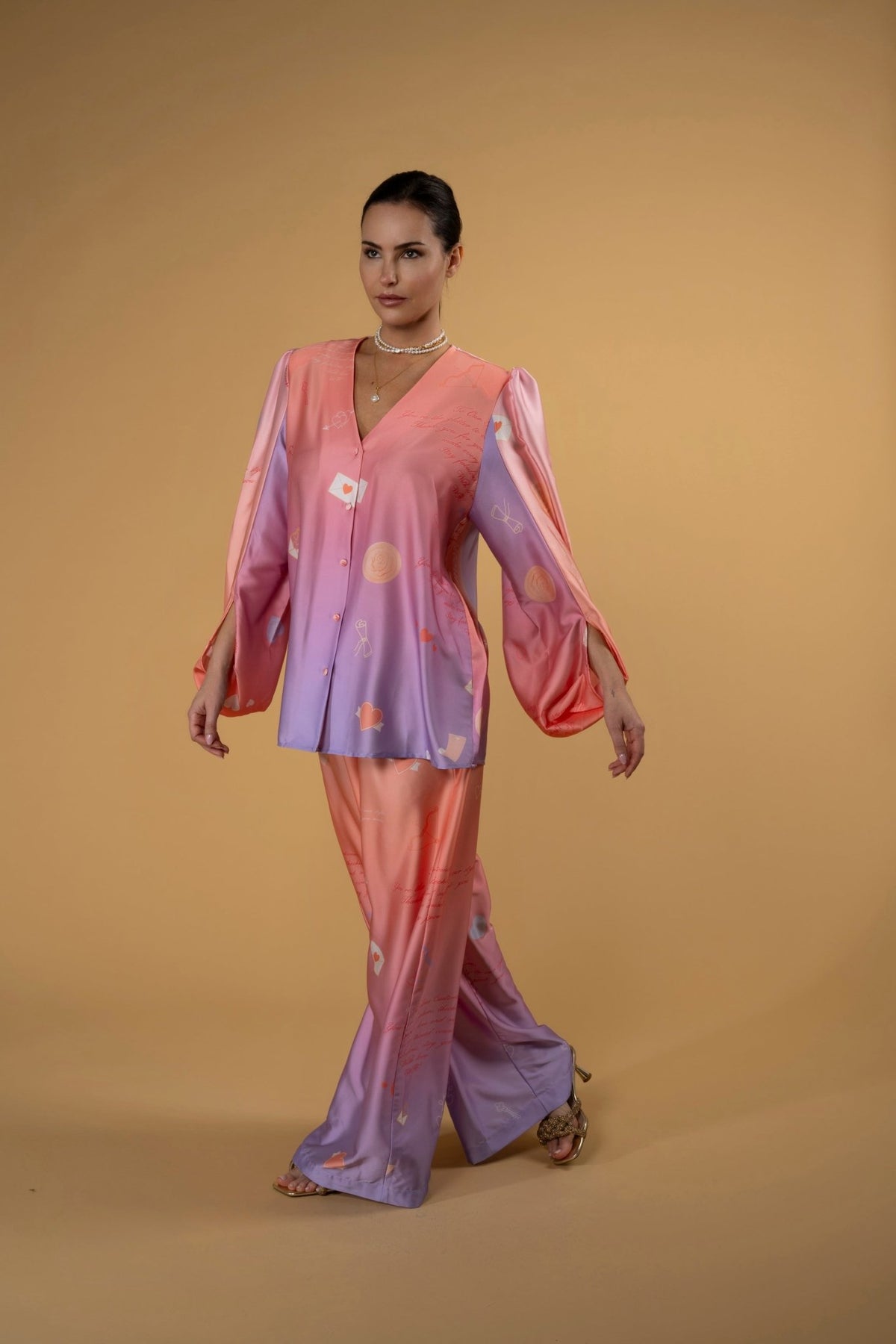 Trouser Jackomo Love Letter|سروال Love Letter Pink - Maison Clad