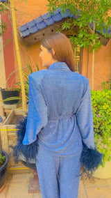 Trouser Jackomo Shimmers Navy |سروال Jackomo - Maison Clad