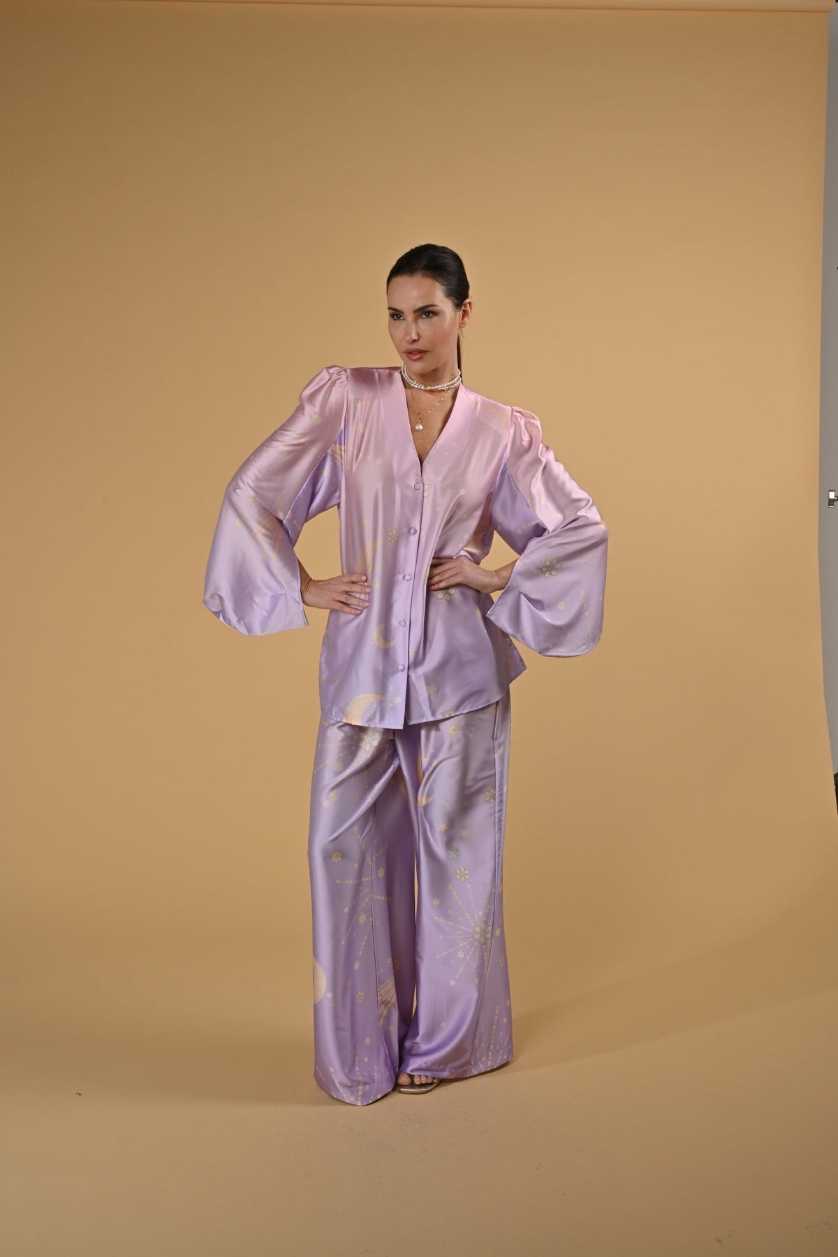 Trouser Jackomo Stella D'Oro Purple Gradient|سروال stella D'Oro Gradient - Maison Clad