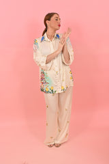 Trouser Jacky Amalfi Off White | سروال - Maison Clad