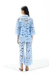 Trouser Ophelia Althea Blue| المرأة القصيرة - Maison Clad