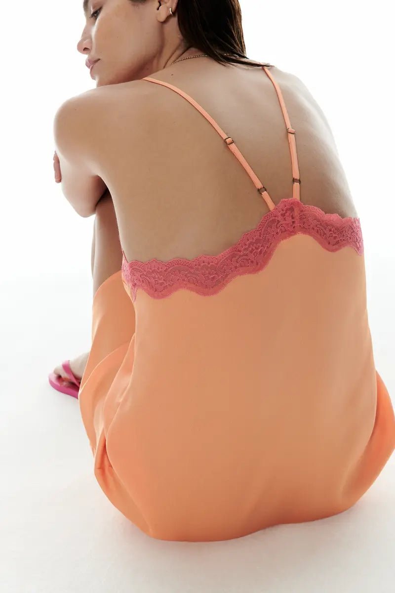 Willow Orange Slip Dress | فستان النوم - Maison Clad