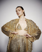 Swimsuit Paillettes 2 pieces Gold - Paillettes طقم سباحة