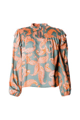 Blouse Smoke Green Cachemir - Smoke Green Cachemir بلوزة