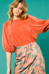 Skirt Maxi Green Cachemir - Maxi Green Cachemir تنورة