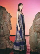 Dress Hoursy Braids Long Navy Blue | فستان نسائي