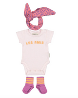 Baby Body short sleeve "Les amis" - Baby بلوزة ضيقة