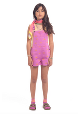 Short Dungarees Violet W/Sun - Jumpsuit جمبسوت