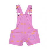 Short Dungarees Violet W/Sun - Jumpsuit جمبسوت