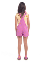 Short Dungarees Violet W/Sun - Jumpsuit جمبسوت