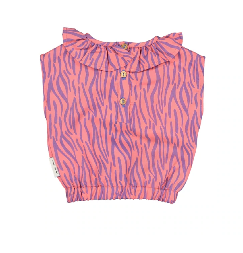 Blouse Pink Animal Print - Girls بلوزة
