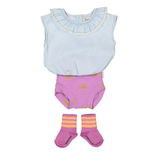 Baby Blouse Light Chambray - Baby Round Collar بلوزة