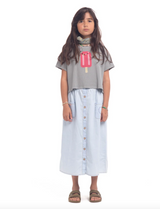 Long Skirt Light Chambray - Girls تنورة