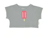 Crop Top Grey Ice Cream - Girls بلوزة