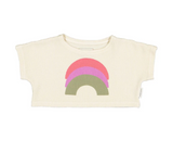 Crop Top Ecru Rainbow - Girls بلوزة