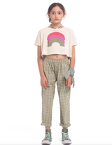 Crop Top Ecru Rainbow - Girls بلوزة