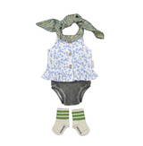 Bandana Green Animal Print - Girls شريط الرأس