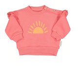 Sweatshirt Long Sleeve W/Frills - Girls سترة رياضية