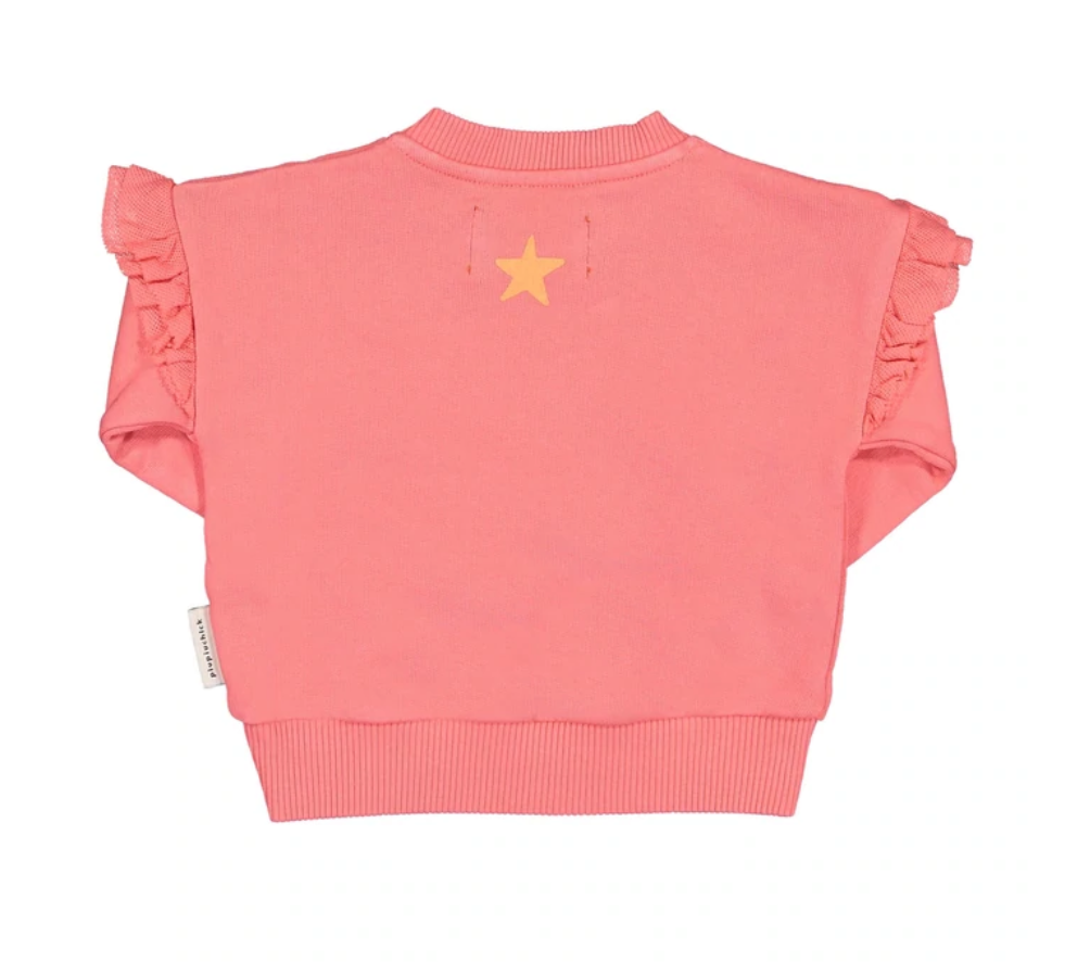 Sweatshirt Long Sleeve W/Frills - Girls سترة رياضية