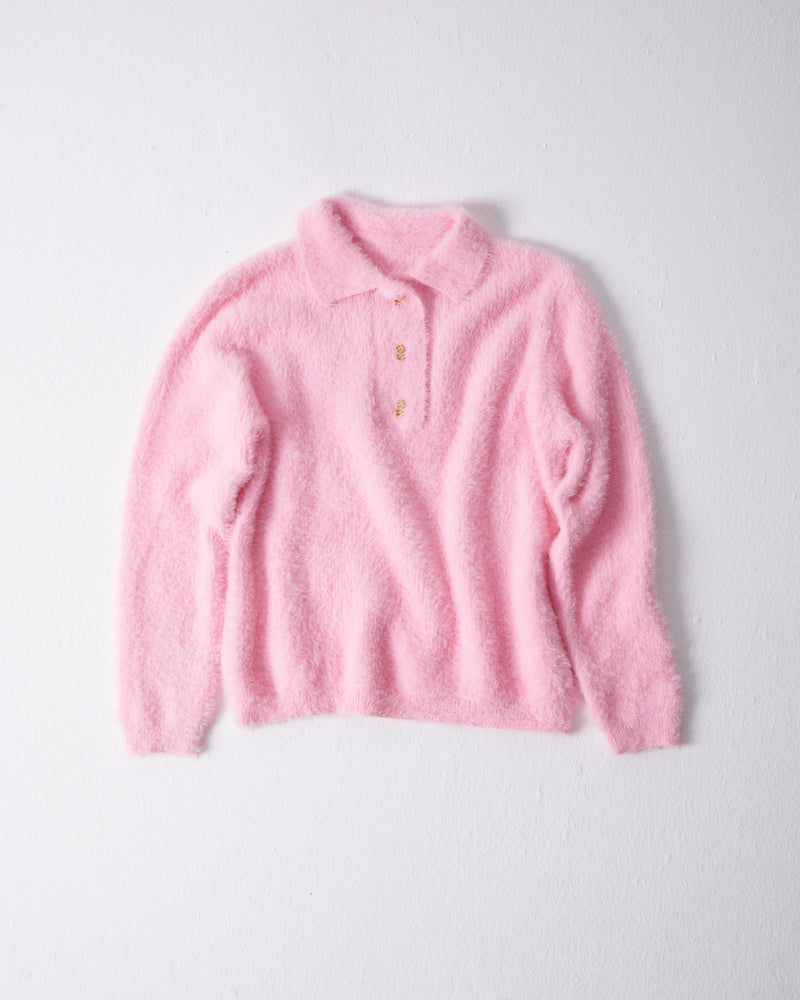 Sweater Polo Pink - بلوزة