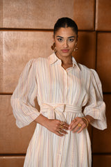 Miranda Cotton Lurex Dress | فستان نسائي