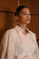 Miranda Cotton Lurex Dress | فستان نسائي