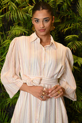 Miranda Cotton Lurex Dress | فستان نسائي