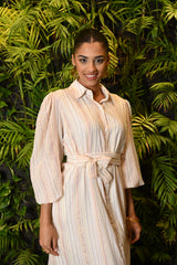 Miranda Cotton Lurex Dress | فستان نسائي