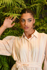 Miranda Cotton Lurex Dress | فستان نسائي