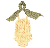 Baby Playsuit Yellow W/Sunshade Allover Print | بلوزة ضيقة