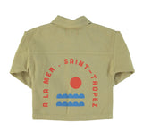 Kids Unisex Jacket Khaki W/Multicolor Prints | سترة