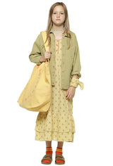 Kids Unisex Jacket Khaki W/Multicolor Prints | سترة