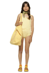 Girls Playsuit Yellow W/Sunshade Allover Print | بلوزة ضيقة