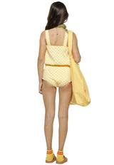 Girls Playsuit Yellow W/Sunshade Allover Print | بلوزة ضيقة