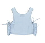 Girls Top W/ Side Opening Light Blue Chambray | بلوزة