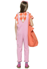 Girls Dungarees Lavender W/ Vacay Print | جمبسوت