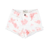 Girls Shorts W/ Fringes Pink Tie Dye | سروال قصير