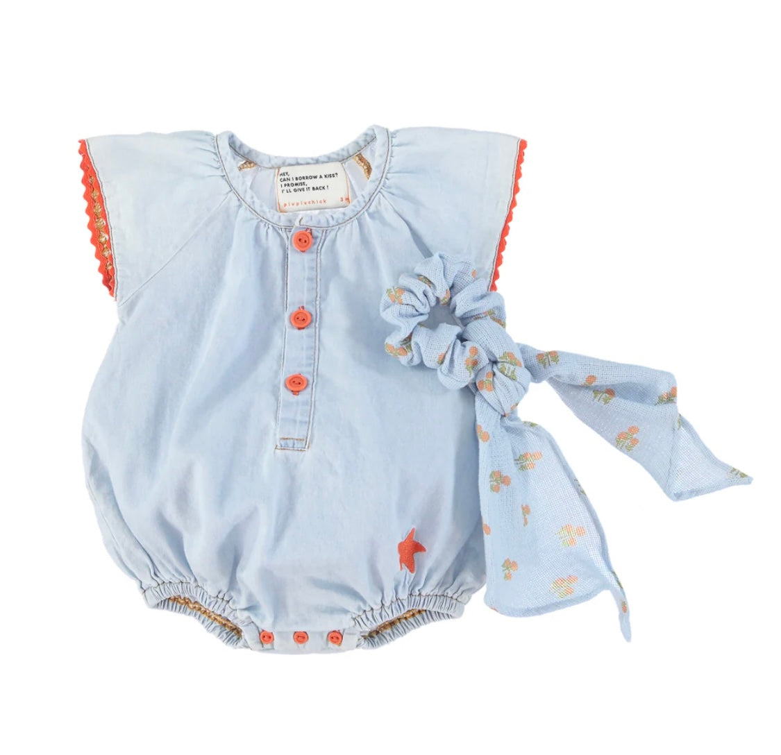 Baby Romper W/ Butterfly Sleeves | رومير