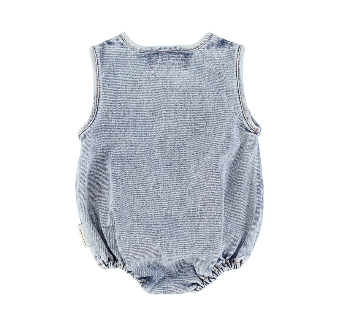 Baby Romper Washed Denim | رومير