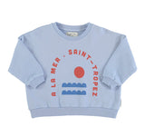 Unisex Sweatshirt Light Blue W/ Sea Print | سترة رياضية