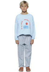 Unisex Sweatshirt Light Blue W/ Sea Print | سترة رياضية