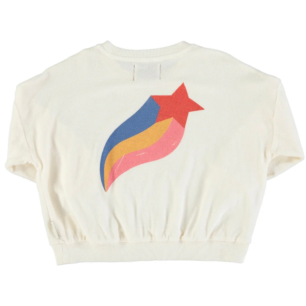 Unisex Sweatshirt Ecru W/ Star Print | سترة رياضية