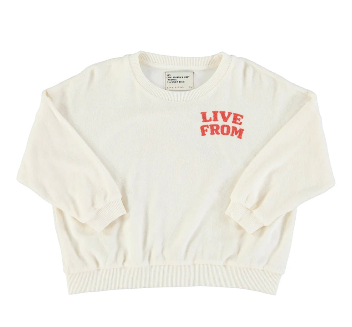Unisex Sweatshirt Ecru W/ Star Print | سترة رياضية