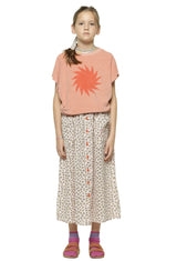 Sleeveless Sweatshirt Light Pint W/ Red Sun Print | سترة رياضية